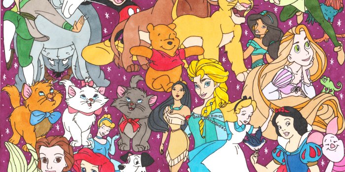 4505x3445 Finished. Disney collage drawing. - Album on Imgur