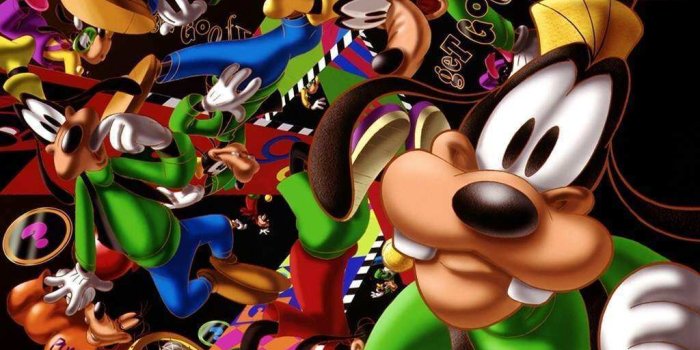 1024x768 Cartoons Disney Goofy And Friends Love Sms 107360 Wallpaper wallpaper