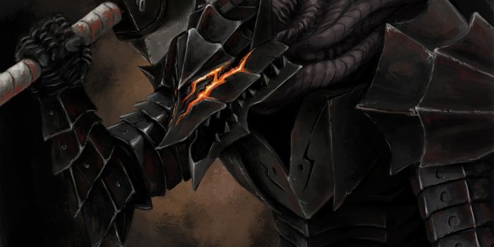 1332x850 Wallpaper sword, game, armor, anime, man, ken, blade, Berserk