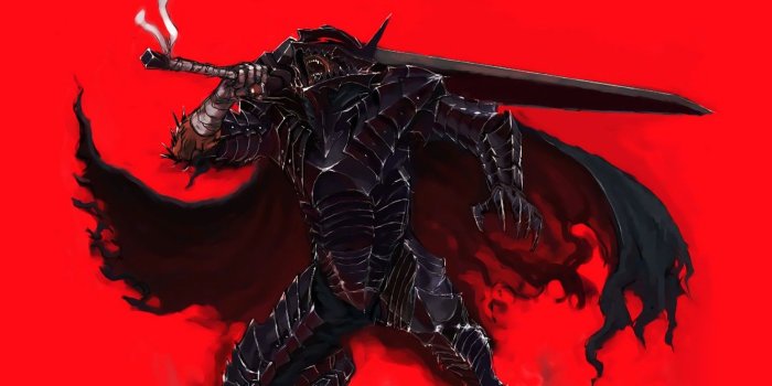 1332x850 Wallpaper sword, game, armor, anime, man, ken, blade, Berserk