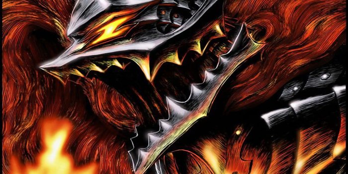 1680x1050 Red and black abstract painting, Berserk, armor, sword, Guts HD