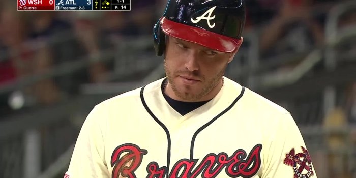 1920x1080 Freddie Freeman Staring Down Ump After Bad Call. GIF by handlit33