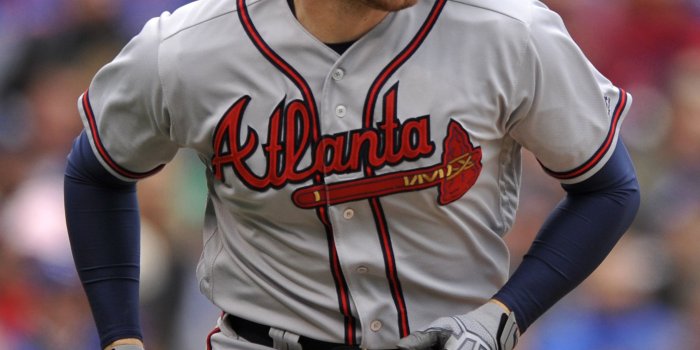 2526x3177 Atlanta Braves' Freddie Freeman watches his solo home run during