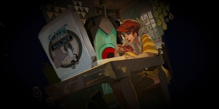 1366x768 Two white and green wooden wall decors, Transistor, Red