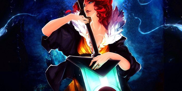 1321x1024 Image Swords Redhead girl Transistor, R.E.D female Games Painting
