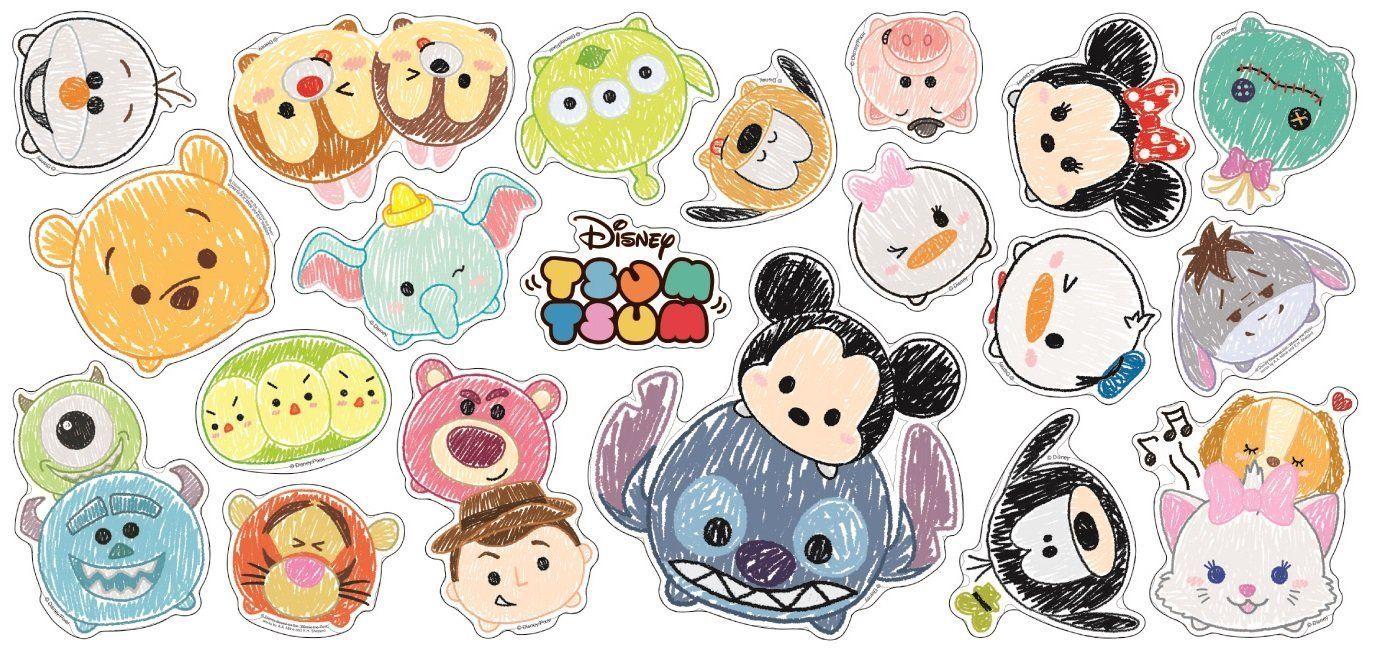 1375x653 Disney Tsum Tsum Decoration Sticker 20 Elements Decals - Disney
