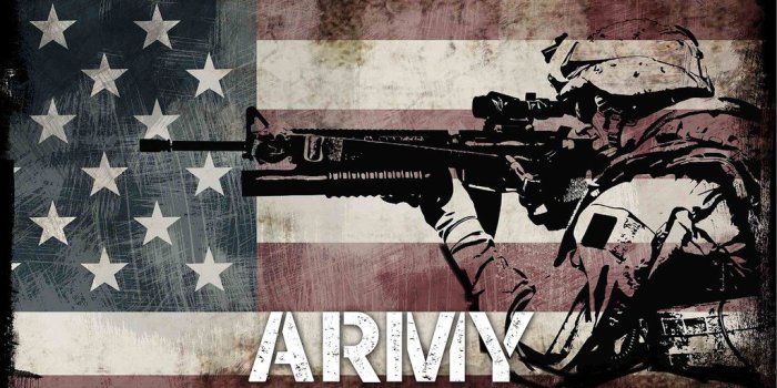 1024x768 Army Strong on Rustic American Flag Wall Art Canvas – Edgy Patriots