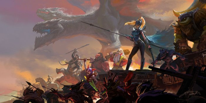 2206x1080 Meepo , Slark (dota 2), Phantom Assassin , Magnus (dota - Here We