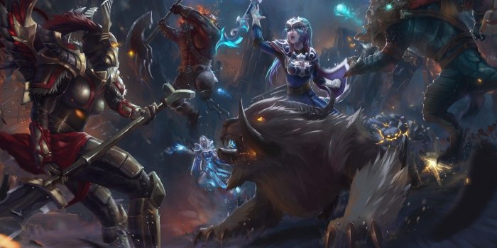 1332x850 Wallpaper Battle, Art, Crystal Maiden, Dota 2, DotA 2, Artwork