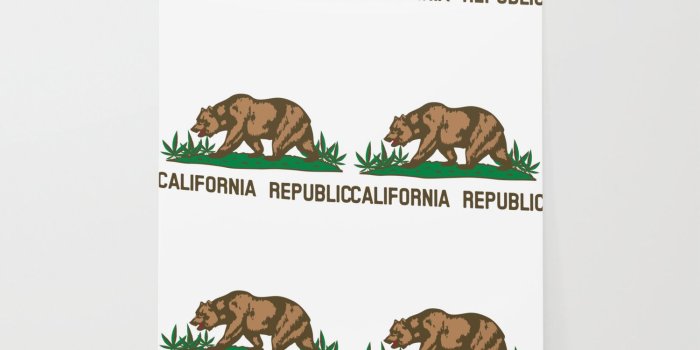 1500x1500 California Republic Bear with Marijuana Plants Wallpaper by