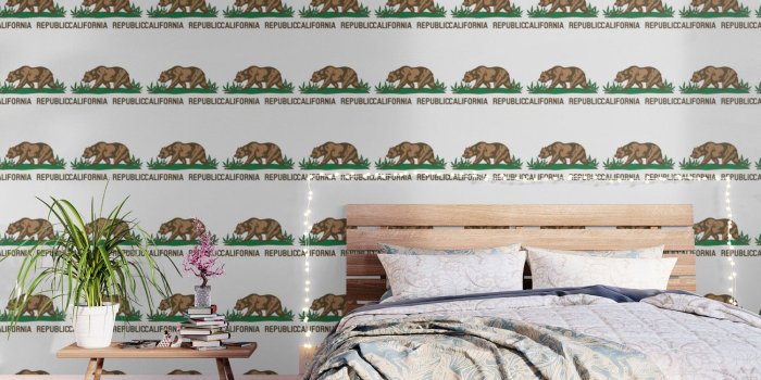 1500x1500 California Republic Bear with Marijuana Plants Wallpaper by