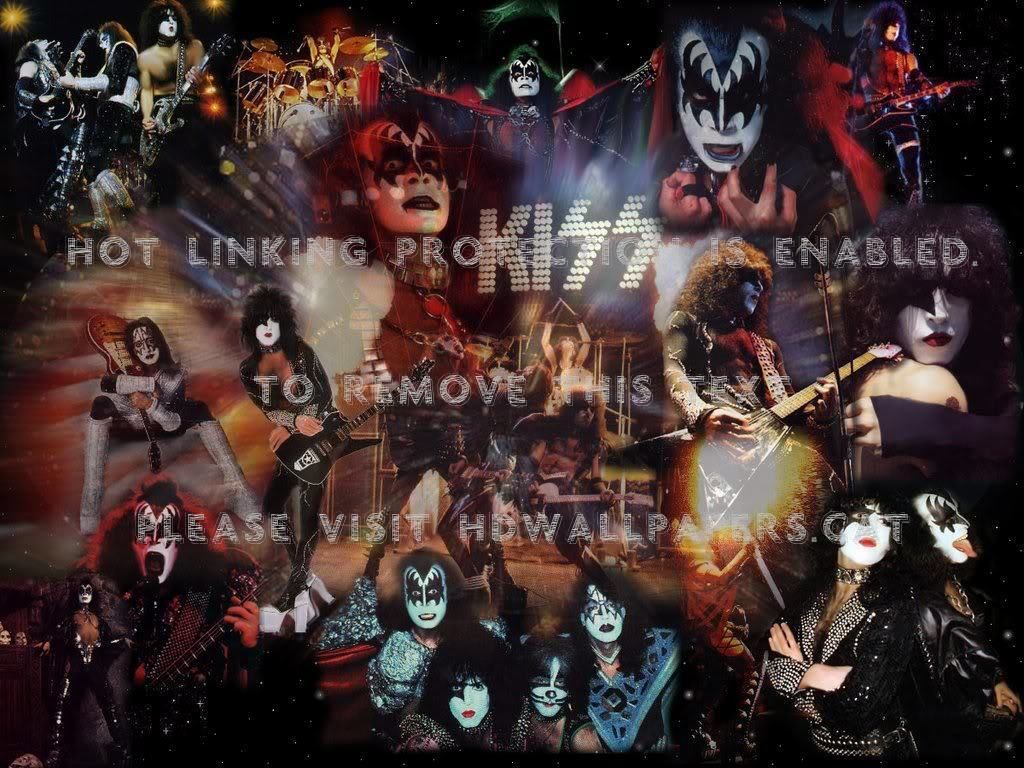 1024x768 kiss montage rock and roll band music