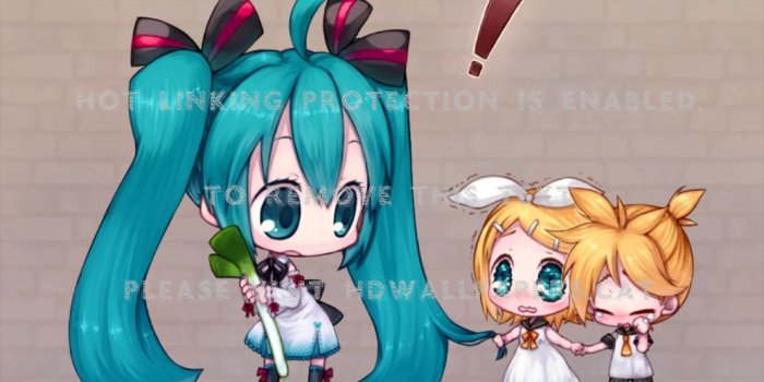 1112x768 chibi miku ren & len muki cute adorable