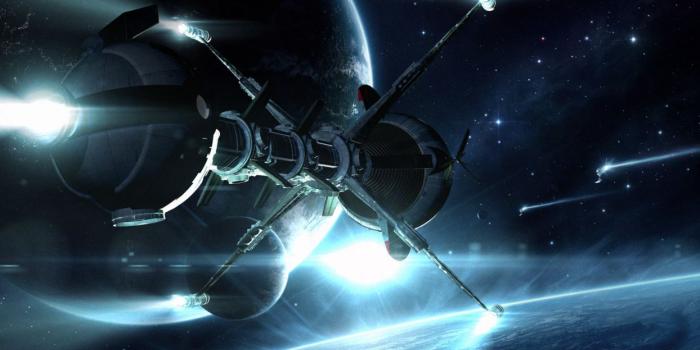 1244x700 Sci fi spacecraft spaceship planets stars art wallpaper