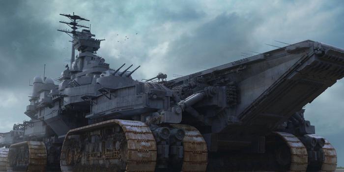 1332x850 Wallpaper Ship, Fantasy, Caterpillar, Render, Fiction, The carrier