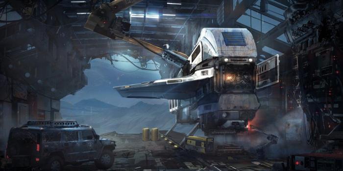 1332x850 Wallpaper Hummer, art, spaceship, Sci-Fi images for desktop