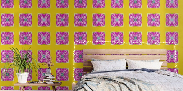 1500x1500 Sunshine in my Blossoming Heart Retro Vintage Print Wallpaper by