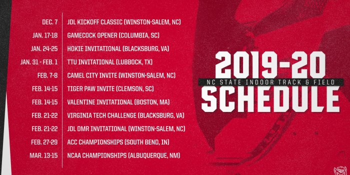 1920x1080 Track & Field Releases 2019-20 Indoor Schedule - NC State