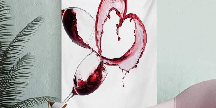 1000x1000 Amazon.com: Anzhutwelve Wine Wallpaper Heart with Spilling Red