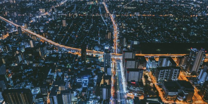 6720x4480 Night City Top View Osaka Japan - Night Iphone Japan City