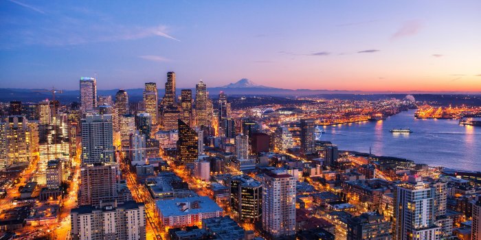 3840x2160 Wallpaper 4k Seattle Skyline At Night View 4k 4k-wallpapers