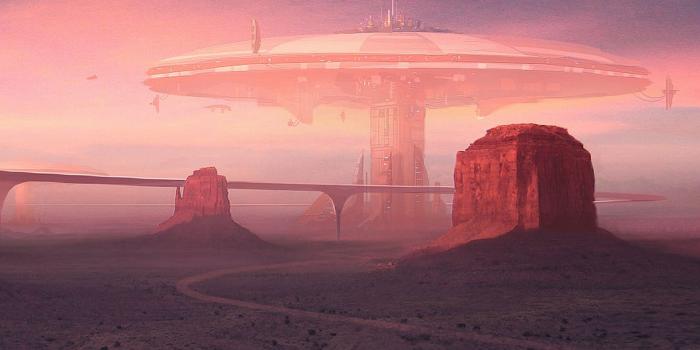 1920x1080 Futuristic deserts fantasy art roads science fiction wallpaper