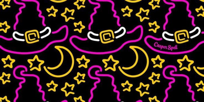 736x1308 Neon witch pattern sign witches witchcraft coven Halloween cute