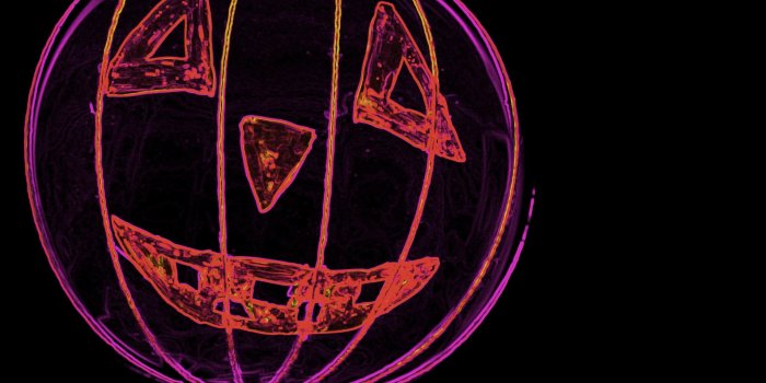 1920x1485 Download free picture Neon Halloween Pumpkin on CC-BY License