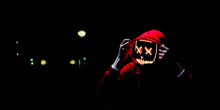 2560x1707 20 Game Wallpaper • Person wearing hoodie and neon mask