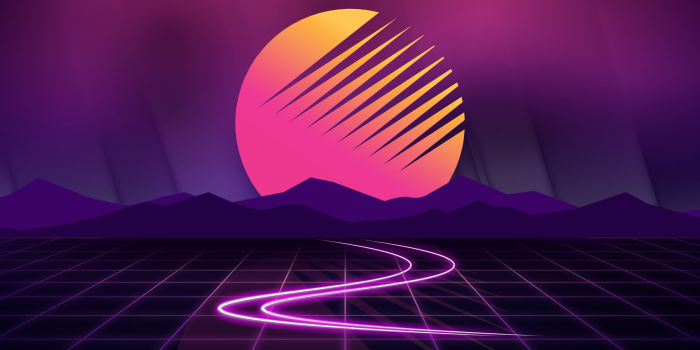 3440x1440 Wallpaper Moon, Mountains, Neon, Cyberwave, Outrun, HD, Creative
