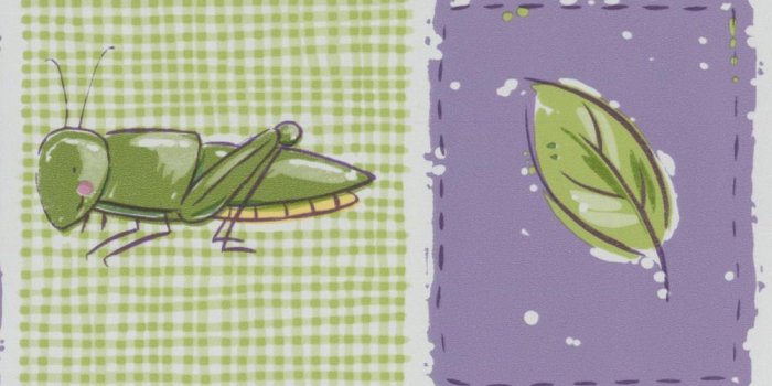 1000x1000 Retro Art Dragonfly Butterfly Lady Bug Grasshopper Purple Green