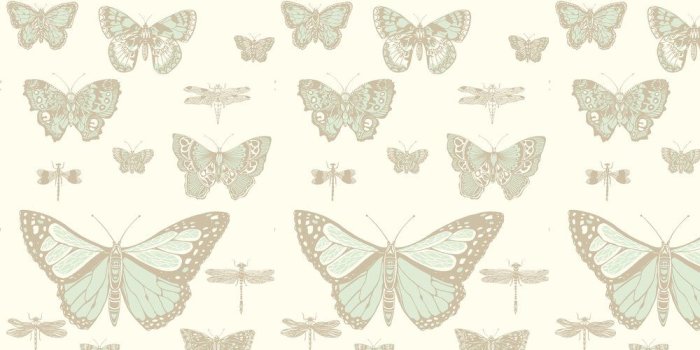 1000x1000 Butterflies and Dragonflies by Cole & Son - Duck Egg & Ivory