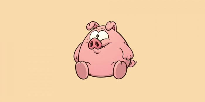 1680x1050 pink pig, funny, art, cartoon, minimalist wallpaper, background