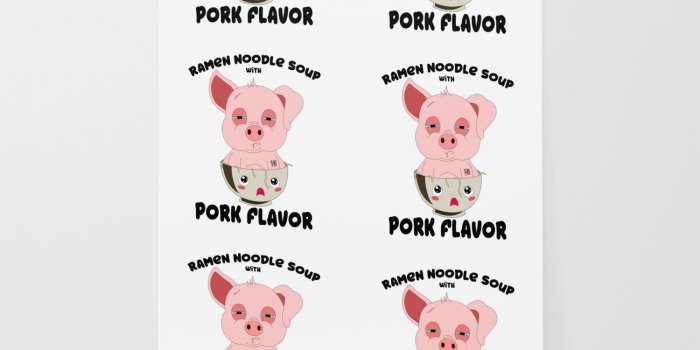 1500x1500 Ramen Noodle Soup With Pork Flavor Kawaii Pig Lover Wallpaper by