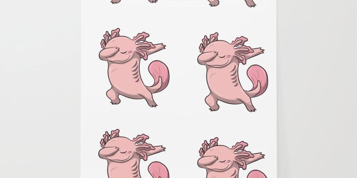 1500x1500 Dabbing Axolotl Lurch Newt Salamander Comic Kawaii Design
