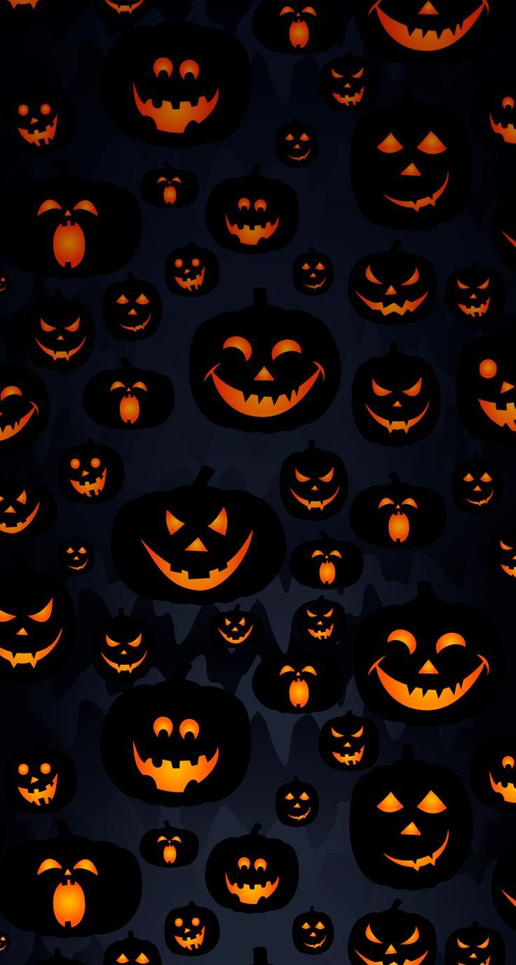 736x1377 Scary Pumpkin design, perfect as a wallpaper for your phone to