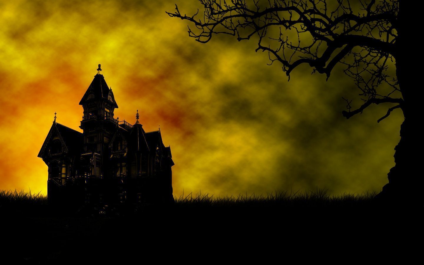 1440x900 Spooky Halloween Backgrounds Group (50+)