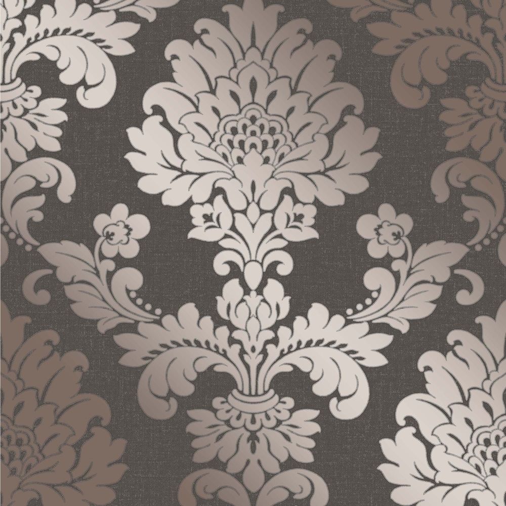 1000x1000 Glisten Damask Wallpaper Bronze (ILW980099) - Wallpaper from I