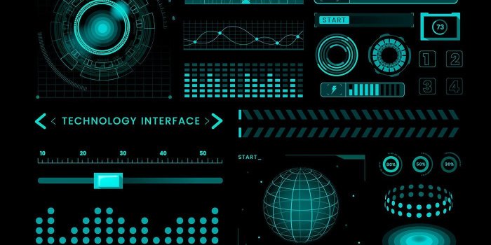 1400x2488 Download premium vector of Velocity technology interface template