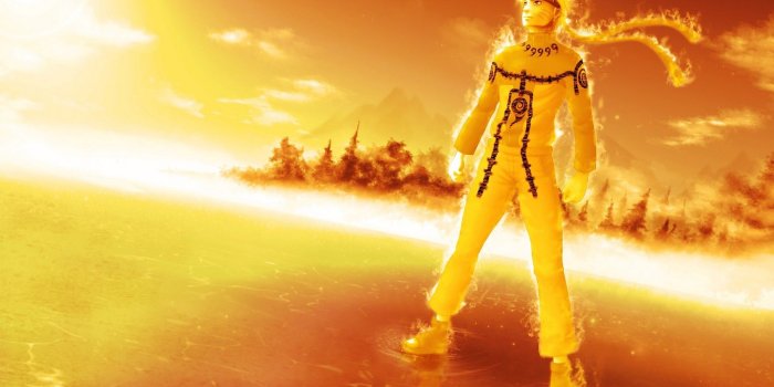 2048x1280 Anime Naruto Beach Water Glow Ninja Gold Naruto Uzumaki Wallpaper