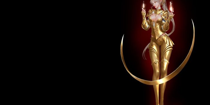 1332x850 Wallpaper magic, anime, fantasy, Golden Armor, Mam BA images for