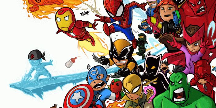 1020x783 Baby Avengers Cartoon Wallpaper