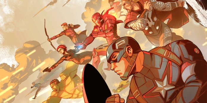 1920x1080 Avengers cartoon illustration, The Avengers, Captain America, Iron