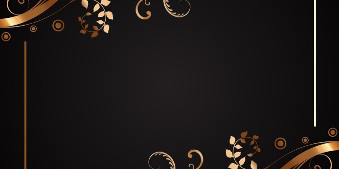 1332x850 Wallpaper flowers, pattern, texture, gold, black, Floral images