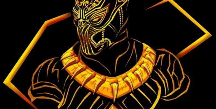 696x1237 Black Panther Gold Wallpapers