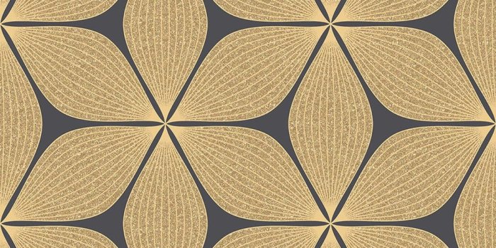 1000x1000 Coloroll Vibration Wallpaper Gold / Black (M1024) - Wallpaper from
