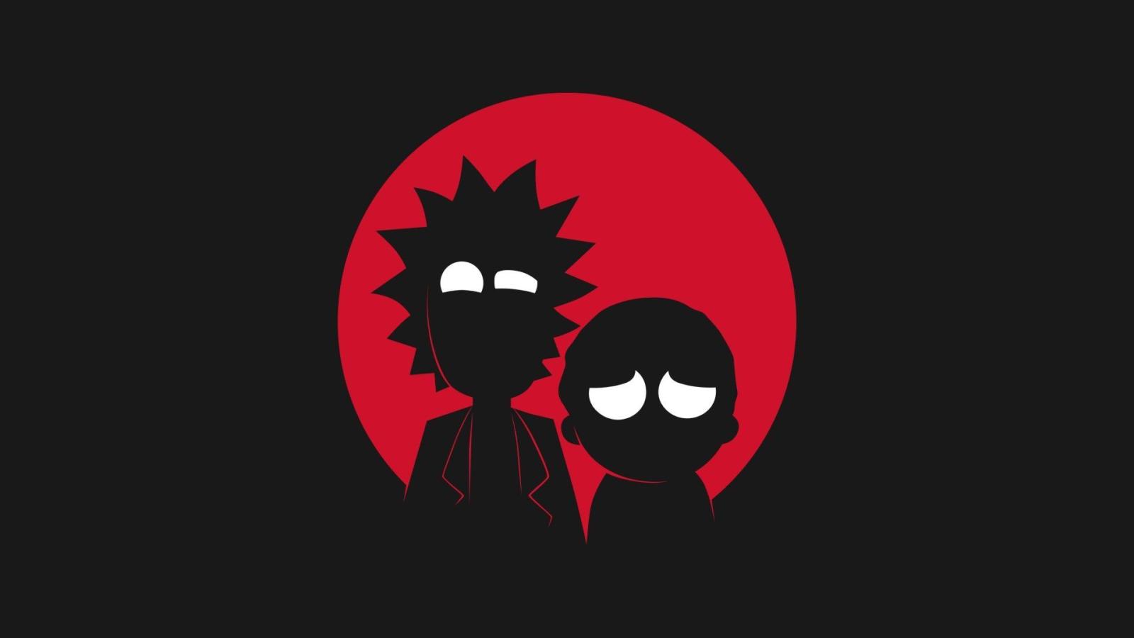 1920x1080 Rick Sanchez, #minimalism, #cartoon, #Morty Smith, #Rick and Morty