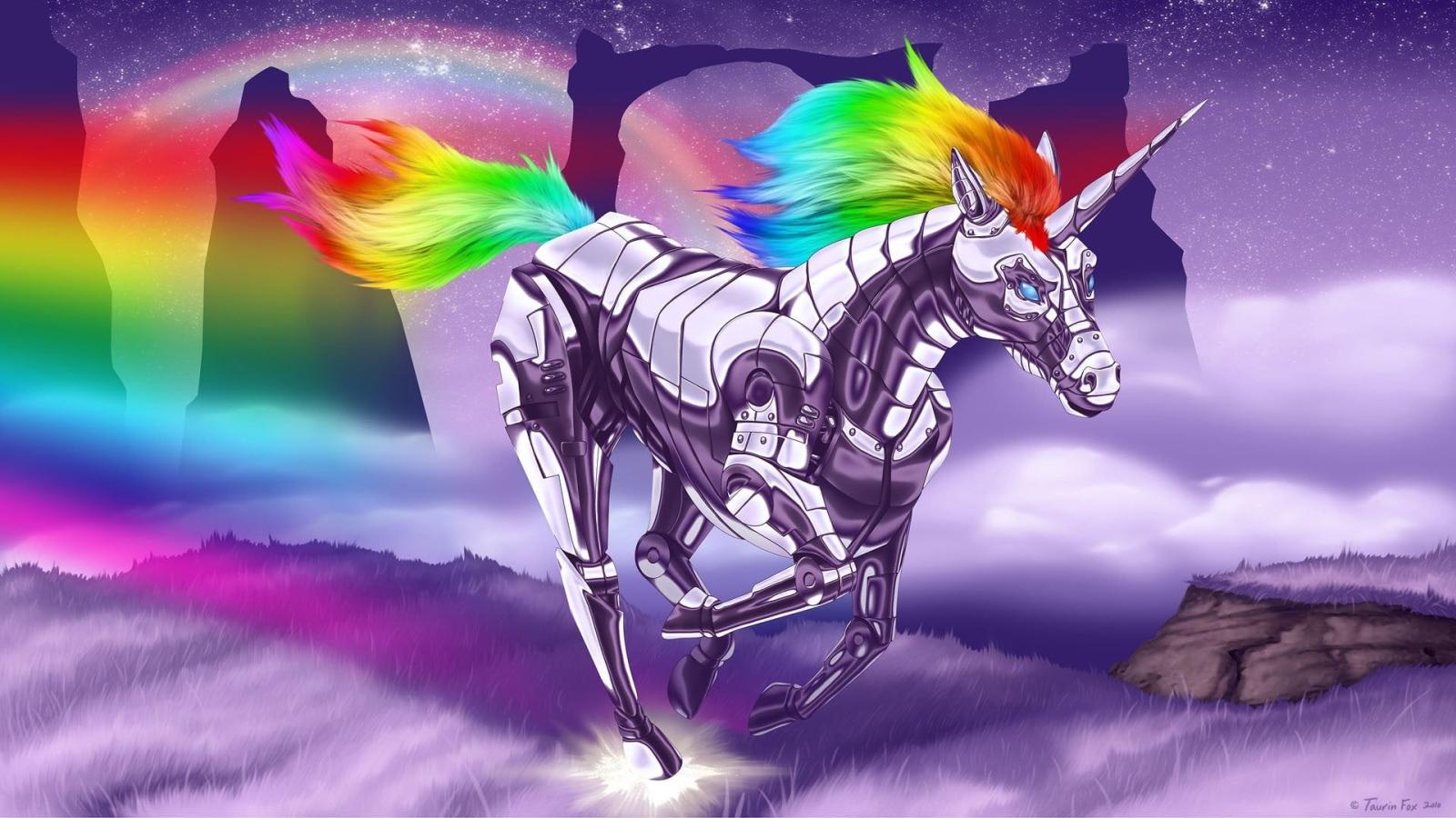 1920x1080 Metal unicorm wallpaper, Anthro, Adult Swim, unicorns, Robot
