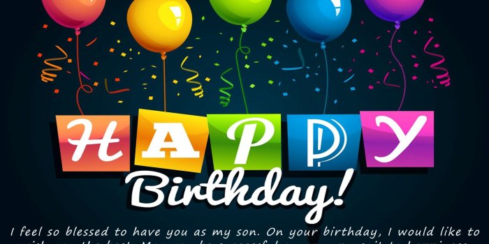 1920x1080 Wish You Happy Birthday My Cute Son - Hd Birthday Images For A Son