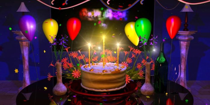 1280x720 Magical Cake Animated Happy Birthday Song (Animation Music)